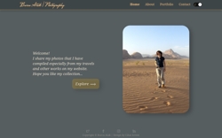 Burcu Atak's Photography Portfolio Landing Page Screenshot